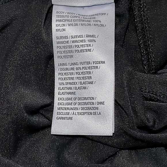 Bob Mackie Top Womens 3X Fits 22W/24W Black Sequin Chiffon Cocktail Lagenlook - Picture 12 of 16